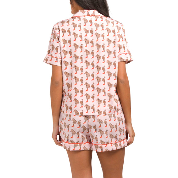 Pink Poodle Pajama Shorts Set Size SMALL by Bouffants & Broken Hearts New - Picture 10 of 16